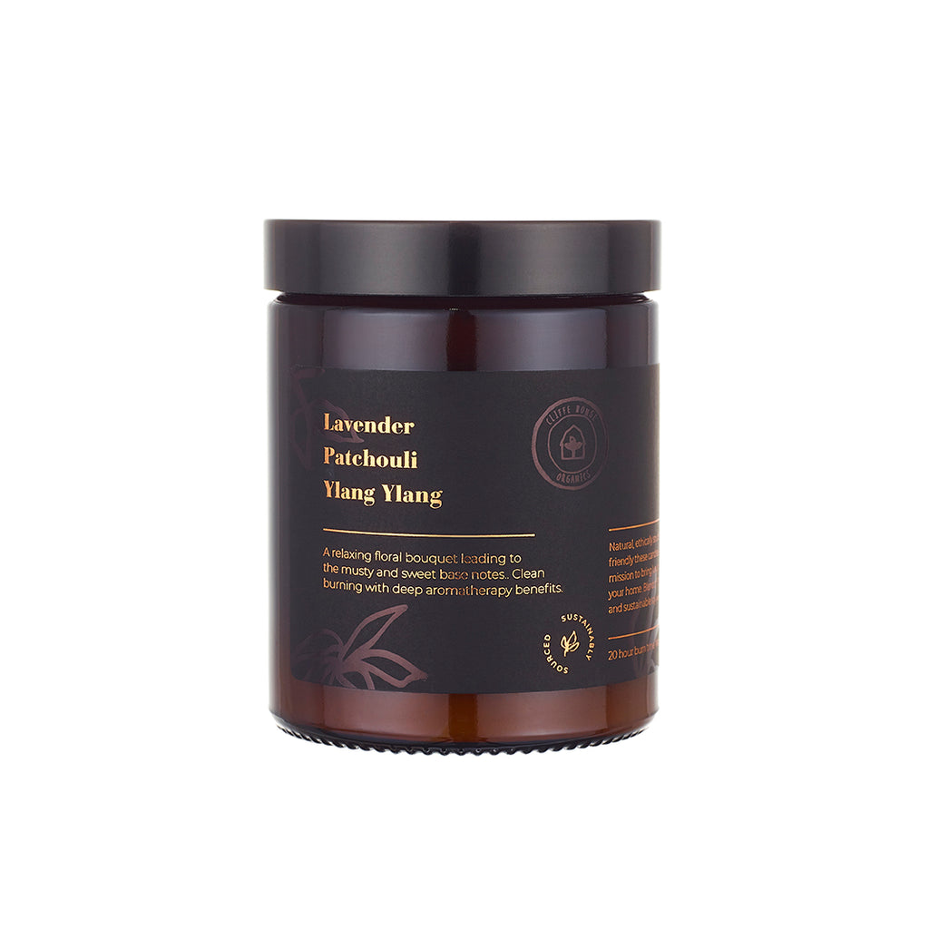 Lavender, Ylang Ylang & Patchouli Candle - Cliffe House Organics