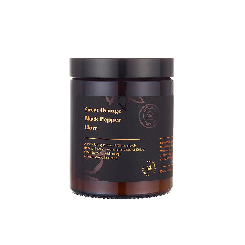 Sweet Orange, Black Pepper & Clove Candle - Cliffe House Organics